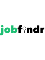 JobFindr Logo - Green and Black Text Design